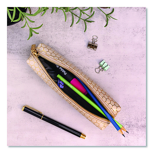 PUKKA PAD Pencil Case, 8.07 x 2.36 x 2.55, Taupe, 6/Pack (9981TEHZE)