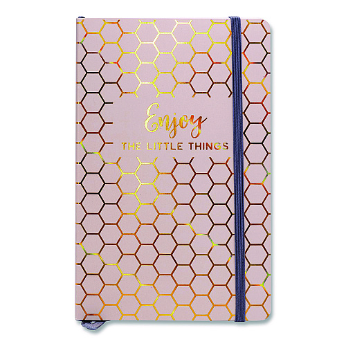 PUKKA PAD Journal, 1-Subject, Medium/College Rule, Taupe Haze/Gold Cover, (96) 8.3 x 5.8 Sheets, 3/Pack (9977TEHZE)