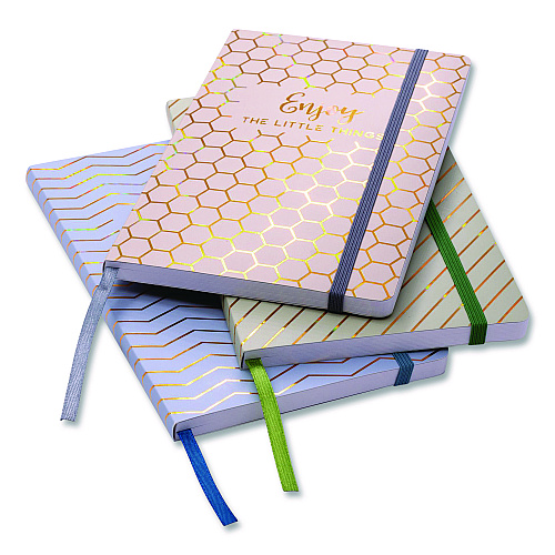 PUKKA PAD Journal, 1-Subject, Medium/College Rule, Blue Haze Cover, (96) 8.3 x 5.8 Sheets, 3/Pack (9977BEHZE)