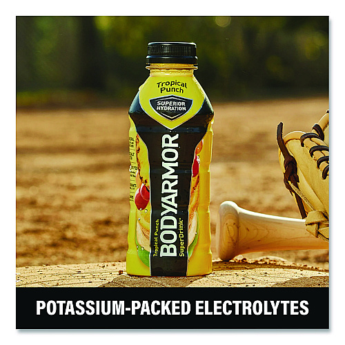 BodyArmor SuperDrink Sports Drink, Tropical Punch, 16 oz Bottle, 12/Pack (10000814)