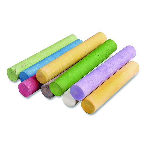 Cra-Z-Art Chalk and Eraser Set, (12) White/(12) Assorted (1087424)