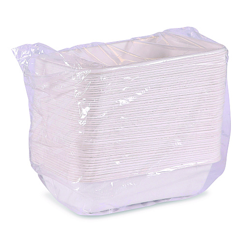 Eco-Products WorldView Vanguard Rectangular Container, 32 oz, 4.71 x 7.01 x 1.04, White, Sugarcane Fiber, 400/Carton (EPSCRC32NFA)