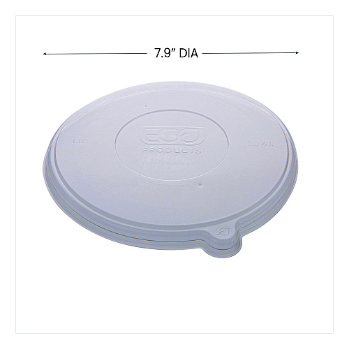 Eco-Products Worldview 100 Percent Recycled Content Lid, 7.93" Diameter x 0.6" h, Clear, 400/Carton (EPBLRLID)