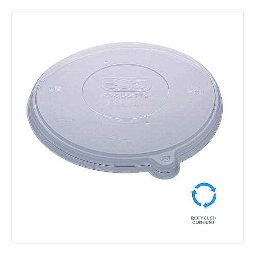 Eco-Products Worldview 100 Percent Recycled Content Lid, 7.93" Diameter x 0.6" h, Clear, 400/Carton (EPBLRLID)