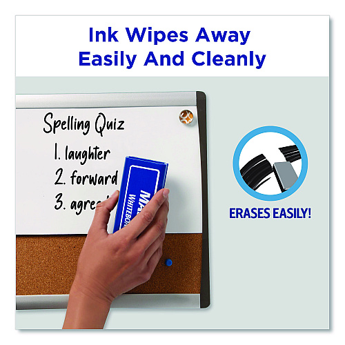 Avery MARKS A LOT Desk-Style Dry Erase Markers, Broad Chisel Tip, Blue (24406EA)