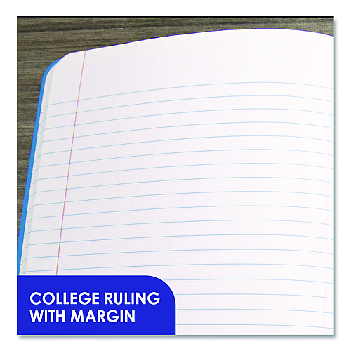 BAZIC Poly Cover Composition Books, Medium/College Rule, Randomly Assorted Cover Color, (70) 9.75 x 7 Sheets (5089)