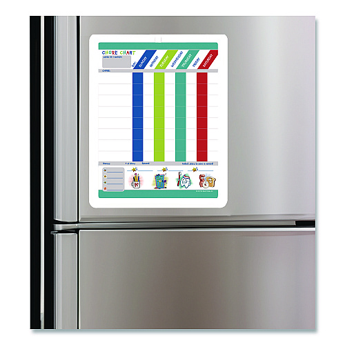 The Board Dudes Magnetic Dry-Erase Colors Chore Chart, 11 x 14 (DFB55)