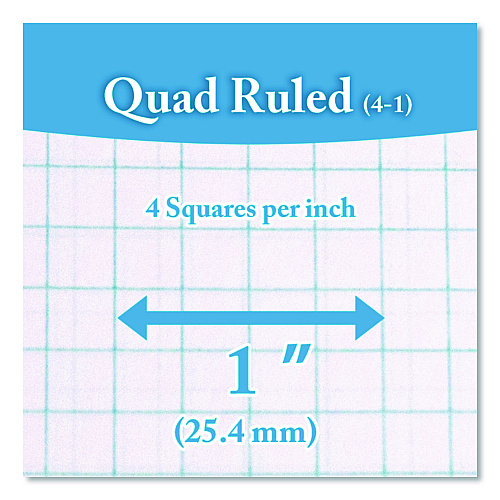 BAZIC Spiral Notebooks, 1-Subject, Quadrille Rule (4 sq/in), Randomly Assorted Cover Color, (100) 10.5 x 8 Sheets (514)