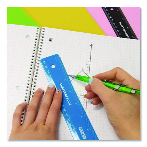 BAZIC Spiral Notebooks, 1-Subject, Quadrille Rule (4 sq/in), Randomly Assorted Cover Color, (100) 10.5 x 8 Sheets (514)