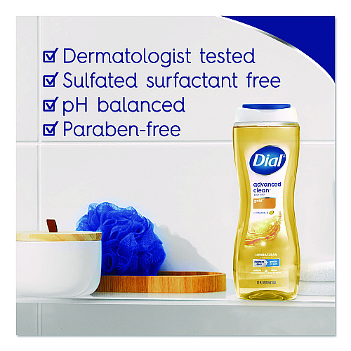 Dial Body Wash Advanced Clean Gold, Original Gold, 16 oz, 6/Carton (09119)