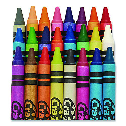 Cra-Z-Art Washable Crayons, Regular Size, 24 Assorted Colors, 24/Pack (1022248)