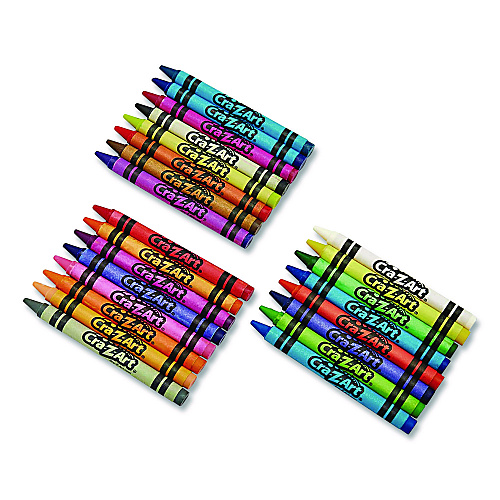Cra-Z-Art Washable Crayons, Regular Size, 24 Assorted Colors, 24/Pack (1022248)