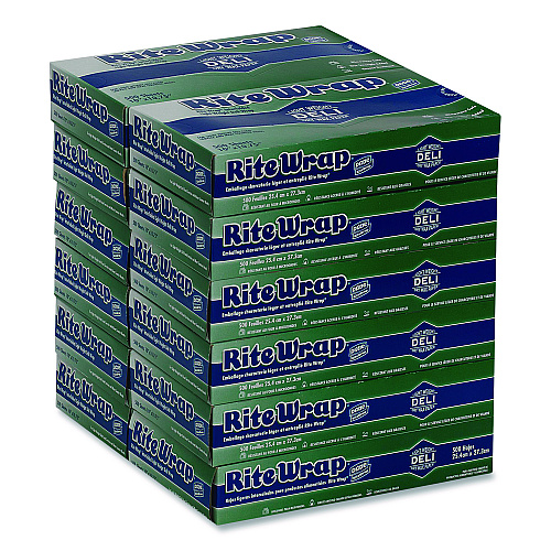 Dixie Dispens-A-Wax Waxed Deli Patty Paper, 10.75 x 7.5, 500/Box, 12 Boxes/Carton (RW86W)
