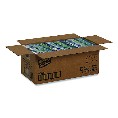 Dixie Dispens-A-Wax Waxed Deli Patty Paper, 10.75 x 7.5, 500/Box, 12 Boxes/Carton (RW86W)