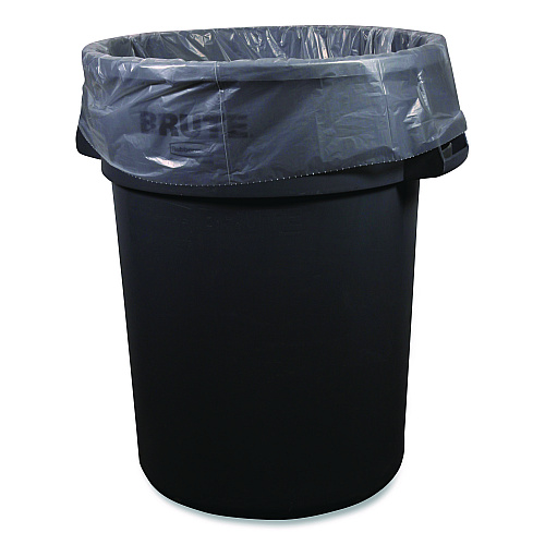 Boardwalk Low-Density Waste Can Liners, 32 gal, 0.9 mil, 33 x 44, Clear, Perforated Roll, 5 Bags/Roll, 20 Rolls/Carton (334409CL)
