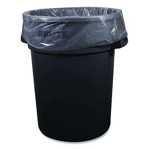 Boardwalk Low-Density Waste Can Liners, 45 gal, 0.9 mil, 40 x 46, Clear, Perforated Roll, 100/Carton (404609CL)