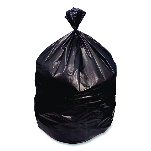 Heritage X-Liner Reprocessed Liners, 60 gal, 2 mil, 38 x 58, Black, Perforated Roll, 100/Carton (X7658QKR02)