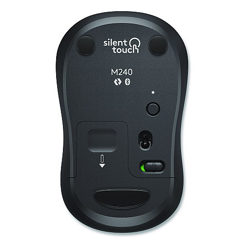 Logitech M240 Silent Bluetooth Mouse, 33 ft Wireless Range, Left/Right Hand Use, Graphite (910007113)