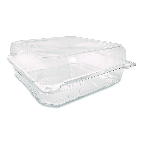Karat PET Plastic Hinged Container, 9 x 9 x 3.6, Clear, Plastic, 100/Pack, 2 Packs/Carton (FPHC99PET1C)