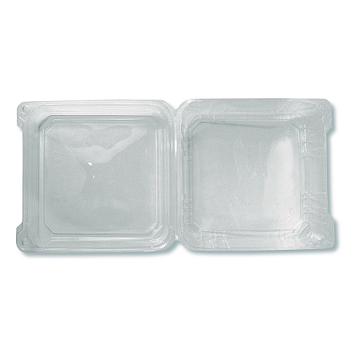 Karat PET Plastic Hinged Container, 9 x 9 x 3.6, Clear, Plastic, 100/Pack, 2 Packs/Carton (FPHC99PET1C)