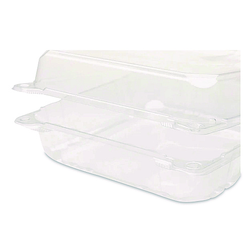 Karat PET Plastic Hinged Container, 9 x 9 x 3.6, Clear, Plastic, 100/Pack, 2 Packs/Carton (FPHC99PET1C)