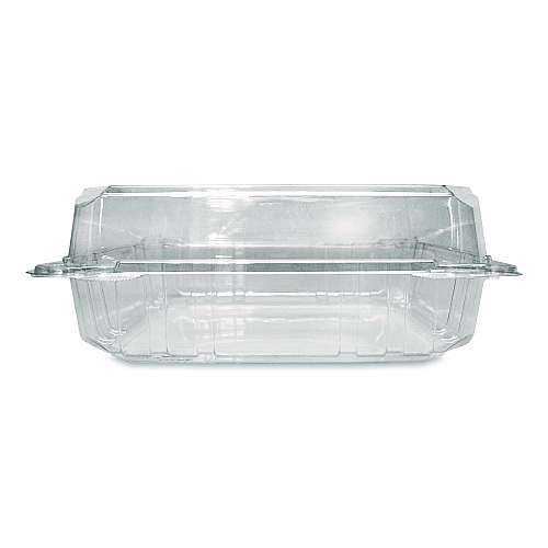 Karat PET Plastic Hinged Container, 9 x 9 x 3.6, Clear, Plastic, 100/Pack, 2 Packs/Carton (FPHC99PET1C)