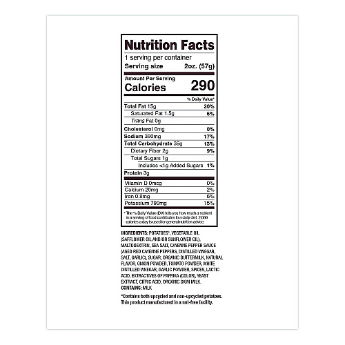 Uglies Kettle Potato Chips, Buffalo Ranch, 2 oz Bags, 24/Carton (DFN26181)
