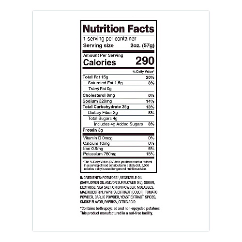 Uglies Kettle Potato Chips, Bar-B-Que, 2 oz Bags, 24/Carton (DFN26103)