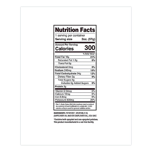 Uglies Kettle Potato Chips, Sea Salt, 2 oz Bags, 24/Carton (DFN26102)