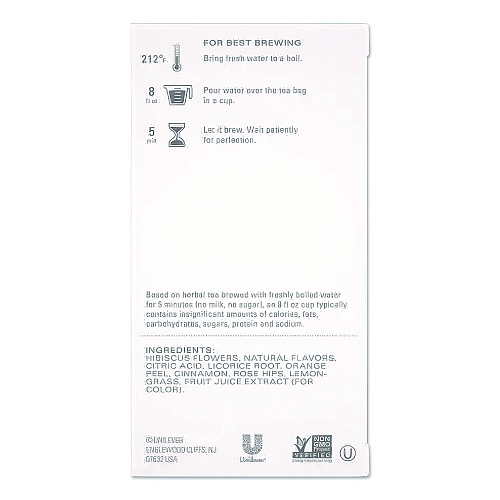 Tazo Tea Bags, Passion, 20/Box (TAZ20045BX)