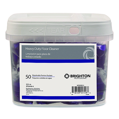 Brighton Professional Dissolvable Floor Cleaner Packets, Heavy Duty, Fresh Citrus Scent, 38 oz, 50/Pack (BPR28368B)
