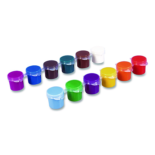 Cra-Z-Art Washable Kids' Paint Set, with Artist Brush, 12 Assorted Colors/Pack (1062824)