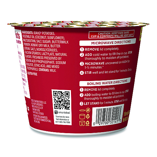 Idahoan Buttery Homestyle Mashed Potatoes, 1.5 oz Cup, 10/Carton (IDA33141)