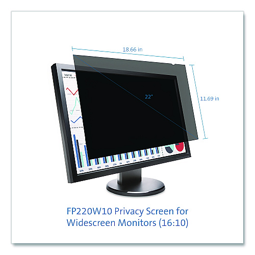 Kensington Anti-Glare Reversible Privacy Screen for 22.1" Widescreen Monitor, 16:10 Aspect Ratio (K55786WW)