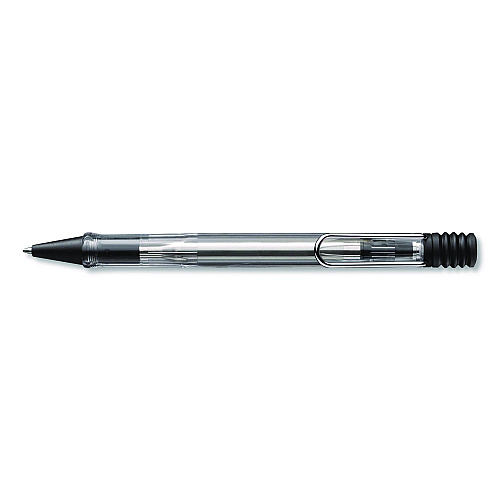 LAMY Vista Ballpoint Pen, Retractable, Medium, Black Ink, Clear/Black Barrel (L212)