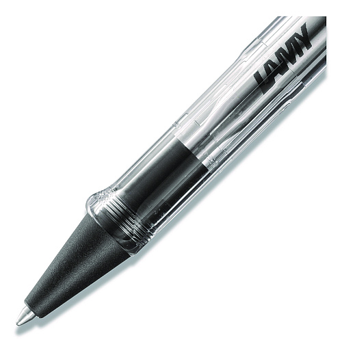 LAMY Vista Ballpoint Pen, Retractable, Medium, Black Ink, Clear/Black Barrel (L212)