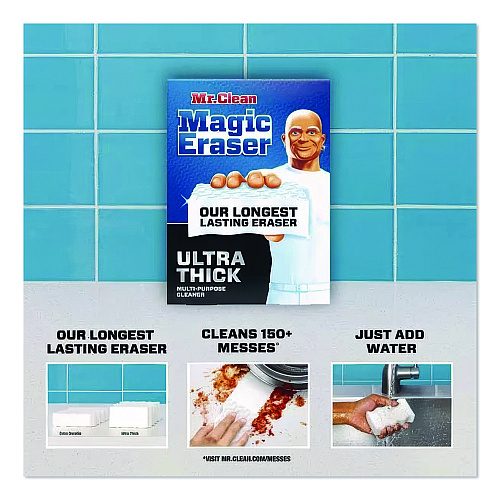 Mr. Clean Magic Eraser Ultra Thick, White, 5/Pack (12413PK)