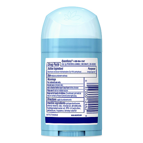 Secret Invisible Solid Anti-Perspirant and Deodorant, Fresh Scent, 1.7 oz Deodorant Stick (12442)