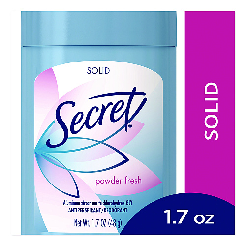 Secret Invisible Solid Anti-Perspirant and Deodorant, Fresh Scent, 1.7 oz Deodorant Stick (12442)