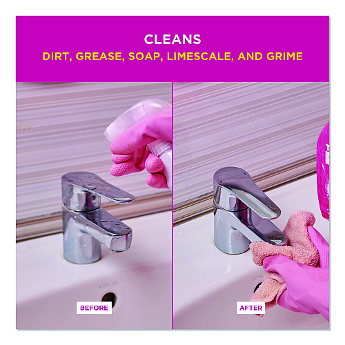 The Pink Stuff The Miracle Bathroom Foam Cleaner, Fruity Scent, 25.4 oz Trigger Spray Bottle (823787)