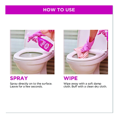 The Pink Stuff The Miracle Bathroom Foam Cleaner, Fruity Scent, 25.4 oz Trigger Spray Bottle (823787)