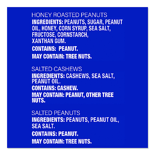 Planters Salted Nuts Variety Pack, Assorted Flavors, 1.5 oz/1.75 oz Packs, 24/Carton (884624)