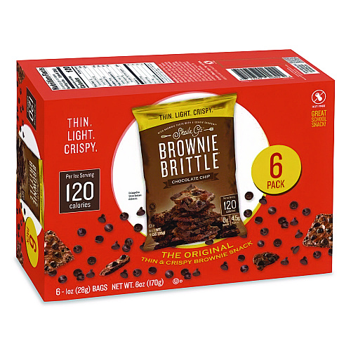 Sheila Gs Brownie Brittle Chocolate Chip Crisps, 1 oz Bag, 6/Pack (SGB01622)