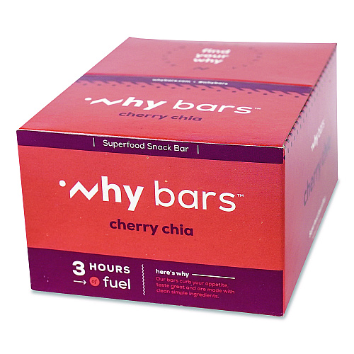 Why Bars Superfood Snack Bar, Cherry Chia, 2.04 oz Bar, 12/Box (WHY16205)