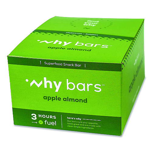 Why Bars Superfood Snack Bar, Apple Almond, 2.04 oz Bar, 12/Box (WHY16208)
