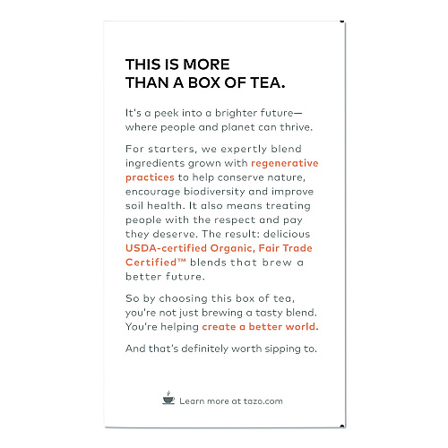 Tazo Tea Bags, Organic Refresh Mint, 16/Box (TAZ00350BX)