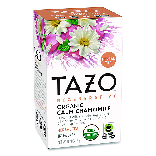 Tazo Tea Bags, Organic Calm Camomile, 16/Box (TAZ00354BX)