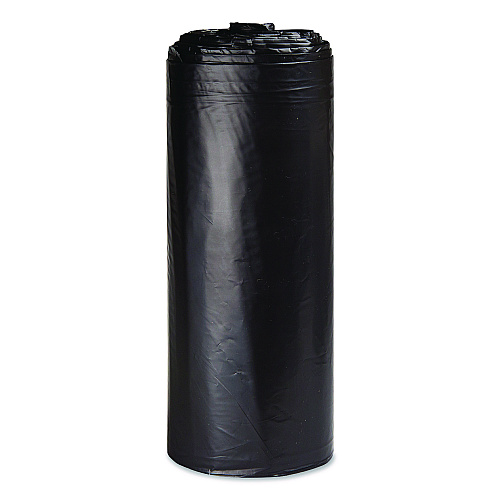 Inteplast Group Low-Density Commercial Can Liners, 33 gal, 1.5 mil, 33" x 39", Black, Interleaved Roll, 20 Bags/Roll, 5 Rolls/Carton (SL3339150K)