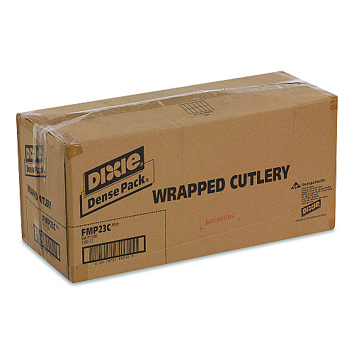 Dixie Mediumweight Polypropylene Cutlery, Individually Wrapped, Fork, Plastic, White, 1,000/Carton (FMP23C)