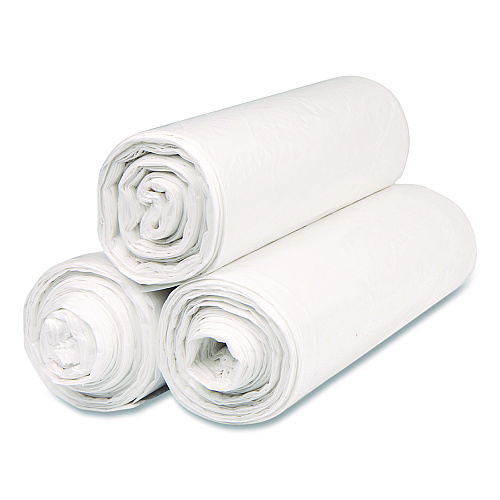 Inteplast Group Institutional Low-Density Can Liners, 45 gal, 1.15 mil, 40" x 46", Natural, Interleaved Roll, 20 Bags/Roll, 5 Rolls/Carton (SLW4046SPNS)